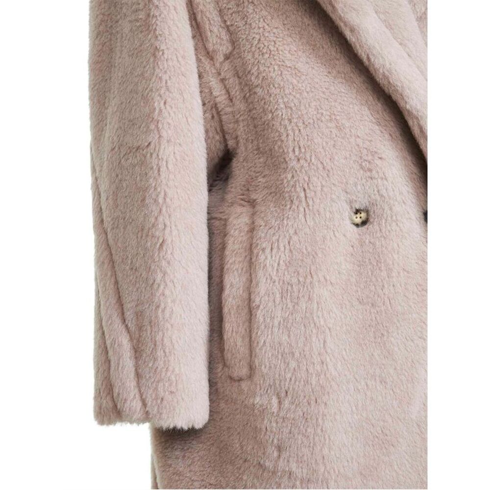 Max Mara Women Beige Tedgirl Teddy Bear Icon Coat Coat - Picture 3 of 3